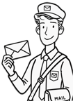 An image of me holding an envelope